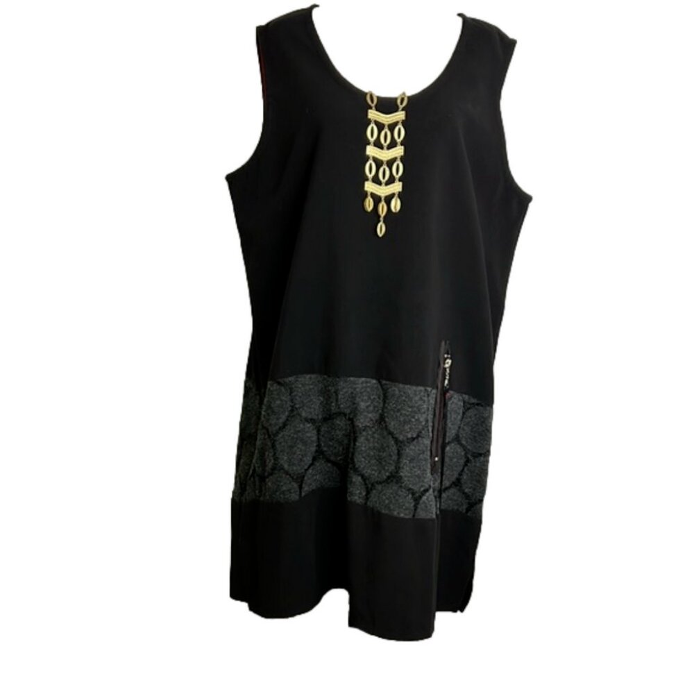 Grande Madame Sleeveless Midi Shift Dress
